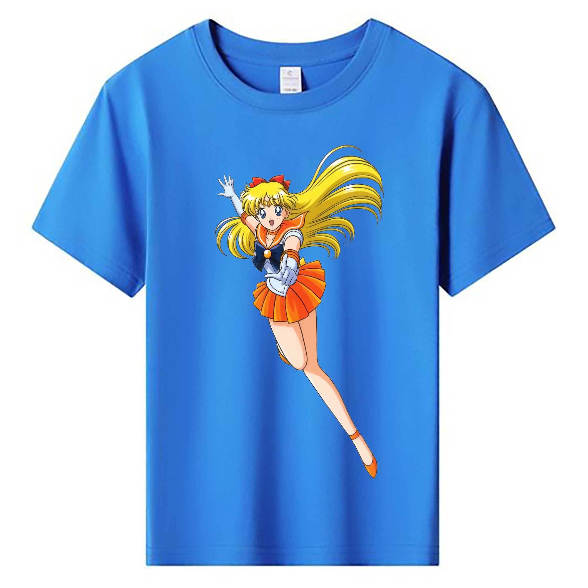（画像用） 美少女戦士セーラームーン 愛野 美奈子 あいの みなこ Sailor Moon Aino Minako 綿100％キッズTシャツ（フロントプリント）
